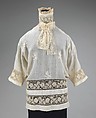 Blouse, cotton, linen, probably French
