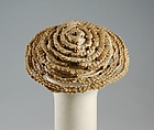 Hat, Sally Victor (American, 1905–1977), Straw, metal, American