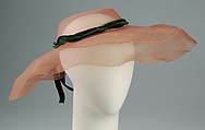 Picture hat, Sally Victor  American, Horsehair, synthetic, American