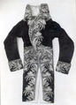 Court ensemble, silk, metallic thread, French