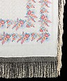 Shawl, silk, probably French