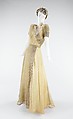 Evening dress, Mainbocher French and American, silk, metal, American