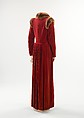 Evening coat, Schiaparelli (French, founded 1927), silk, fur, French