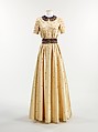 Evening dress, Elsa Schiaparelli (Italian, 1890–1973), silk, glass, rhinestones, metal, French