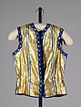 Evening vest, Schiaparelli (French, founded 1927), Silk, metallic, French