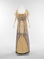 Evening dress, House of Drecoll (French, founded 1902), silk, rhinestones, French