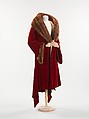 Evening coat, House of Paquin (French, 1891–1956), fur, silk, French