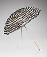 Parasol, silk, ivory, wood, metal, American