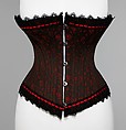 Corset, PW Company, silk, bone, metal, American