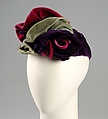 Dinner hat, Henri Bendel, Silk, American