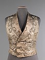 Wedding vest, silk, cotton, leather, British
