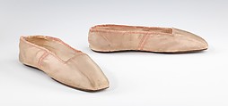 Evening slippers, silk, probably American
