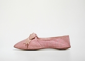 Shoes, cotton, silk, probably French