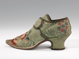 Shoes, silk, probably British