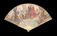 Fan, Ivory, mother-of-pearl, paper, French