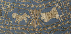 Mantle, silk, metal thread, Spanish