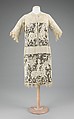 Dress, linen, cotton, probably French