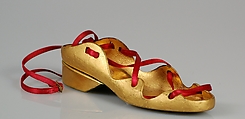 Evening sandals, Delman  American, Leather, silk, American