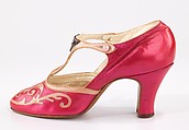 Evening shoes, Marshall Field &amp; Company (American, founded 1881), leather, rhinestones, French