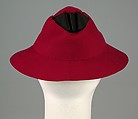 Hat, Schiaparelli (French, founded 1927), Wool, silk, French