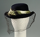 Hat, John-Frederics, Inc.  American, Wool, synthetic, beads, American