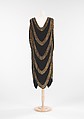 Evening dress, silk, metal, French