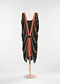 Evening dress, silk, metal, French