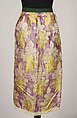Apron, Silk, wool, cotton, metal, European