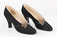 Evening pumps, André Perugia  French, silk, rhinestones, French