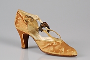 Evening shoes, André Perugia  French, Silk, metal, French