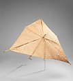 Parasol, Schiaparelli (French, founded 1927), bast fiber, wood, metal, French