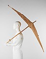 Parasol, Schiaparelli (French, founded 1927), bast fiber, wood, metal, French