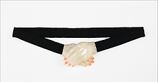 Evening belt, Schiaparelli (French, founded 1927), silk, plastic (cellulose nitrate, n-butyl methacrylate, methacrylic acid), French