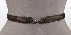Belt, Schiaparelli (French, founded 1927), leather, metal, French