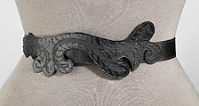 Belt, Schiaparelli  French, leather, metal, pigment, French