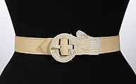 Belt, Schiaparelli  French, leather, plastic, French