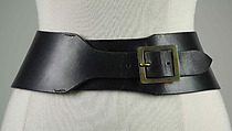 Belt, Leather, metal, American