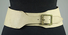 Belt, Leather, metal, American