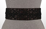 Evening belt, Steven Arpad (French, 1904–1999), leather, silk, probably French