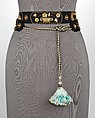 Evening belt, Schiaparelli (French, founded 1927), silk, metal, French