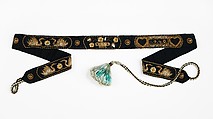 Evening belt, Schiaparelli (French, founded 1927), silk, metal, French