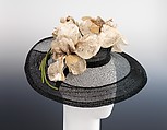 Hat, Schiaparelli French, silk, straw, horsehair, French