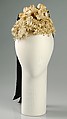 Cocktail hat, Schiaparelli (French, founded 1927), Cotton, silk, French