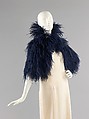 Evening cape, Caroline Reboux  French, feathers, silk, French