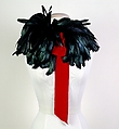 Evening collar, feathers, rayon, American