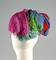 Evening headdress, Feathers, American or European