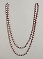 Necklace, Glass, metal, possibly French