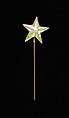 Hatpin, Schiaparelli  French, Metal, glass, probably French