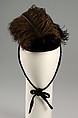 Cocktail hat, Schiaparelli (French, founded 1927), Silk, feather, French