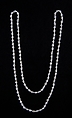 Necklace, Glass, metal, possibly French
